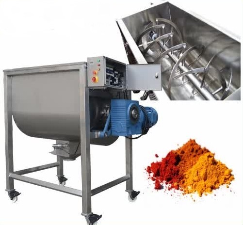 Double-axis meat, food, spice grinding machine